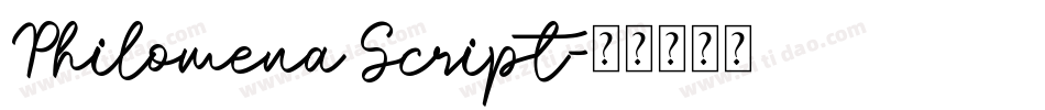 Philomena Script字体转换